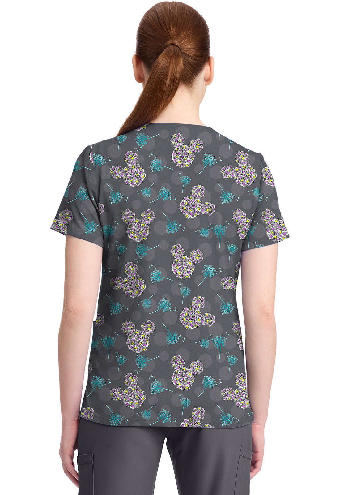 Polera clínica mujer Tooniforms Estampada MKYX TF796, detalle 3 - Uniformes Clínicos Sami