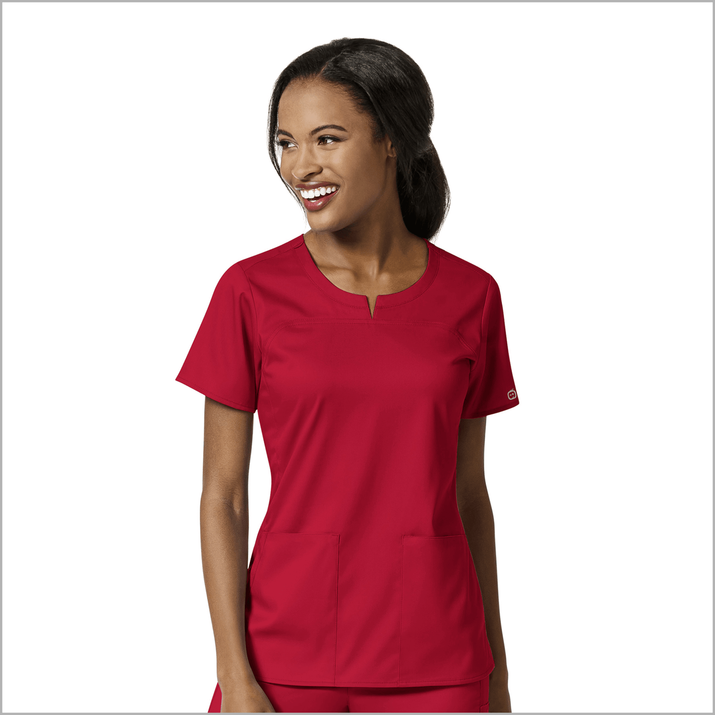Polera clínica mujer rojo WonderWink Pro 6419A - Uniformes Clínicos Sami