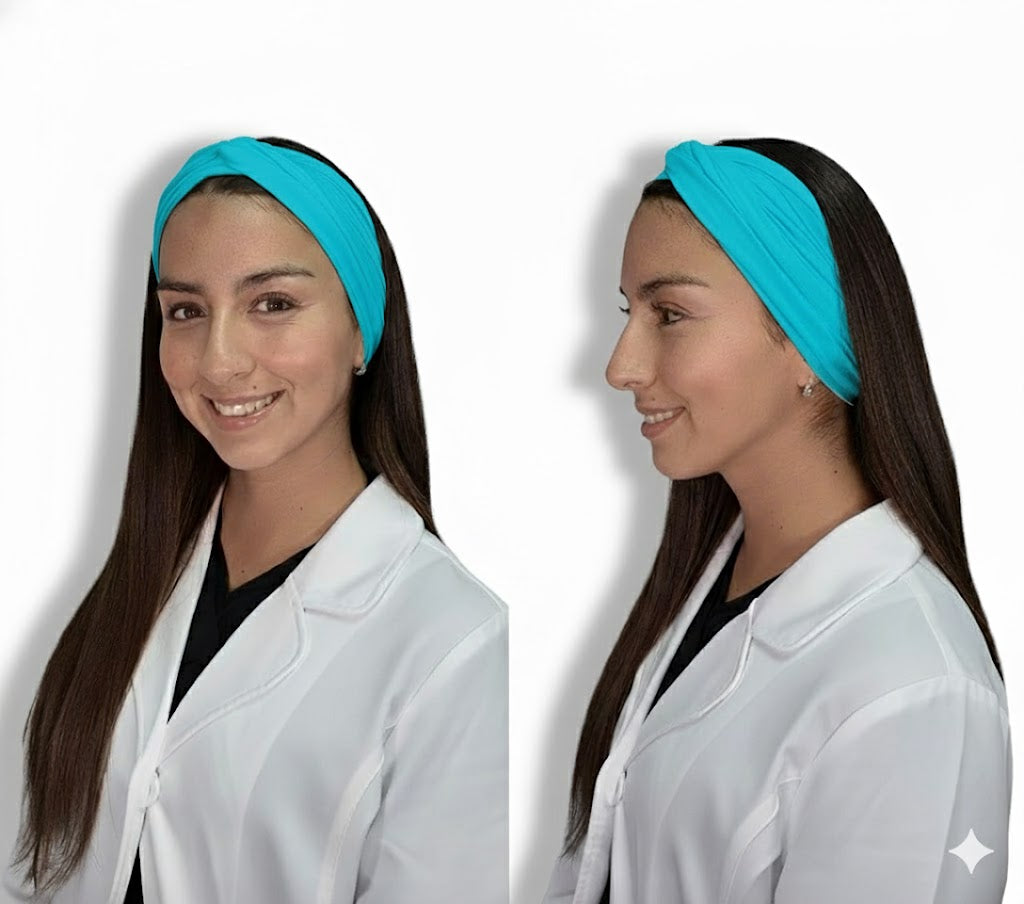 Cintillo Gorro 2 en 1 Clínico Mujer Azul Turquesa