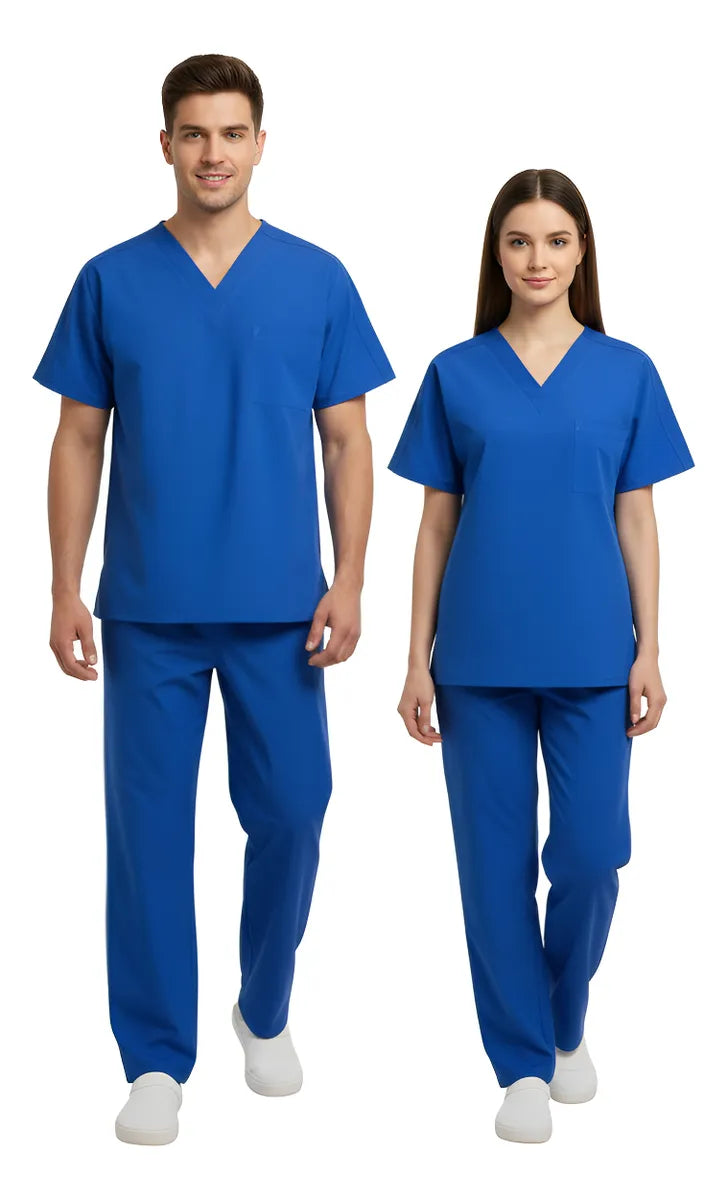 Uniforme Clínico Polera +pantalón Unisex Pabellón Antifluido