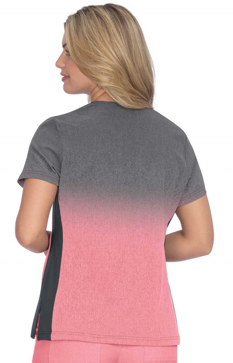 COLOR:Charcoal Heather Soft Pink Ombre