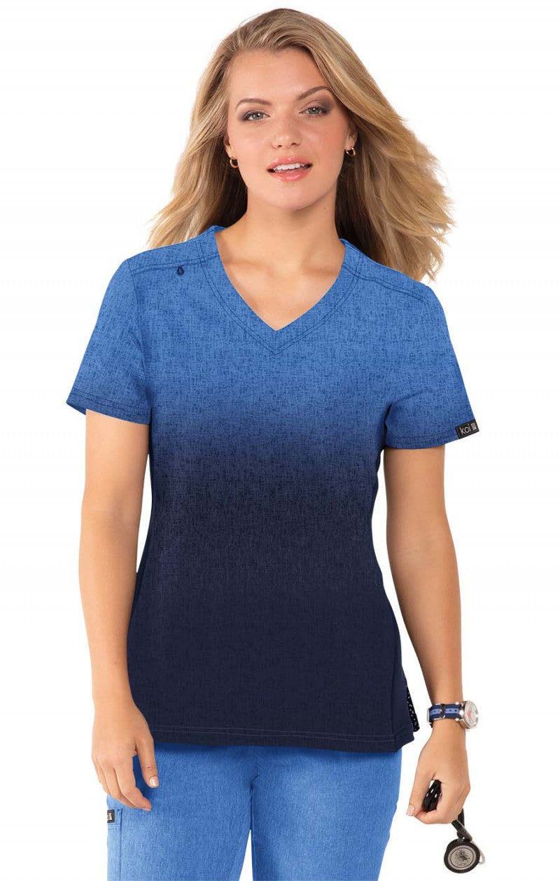 COLOR:Heather Galaxy Navy Ombre