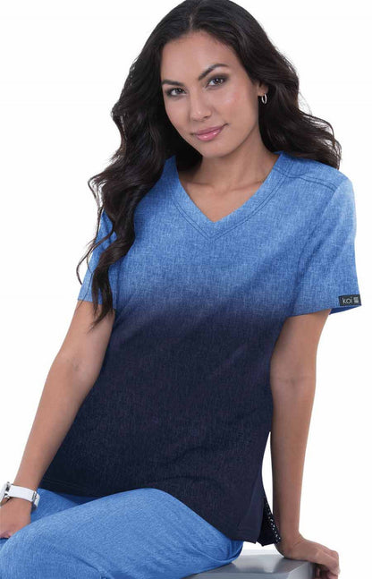 COLOR:Heather Galaxy Navy Ombre