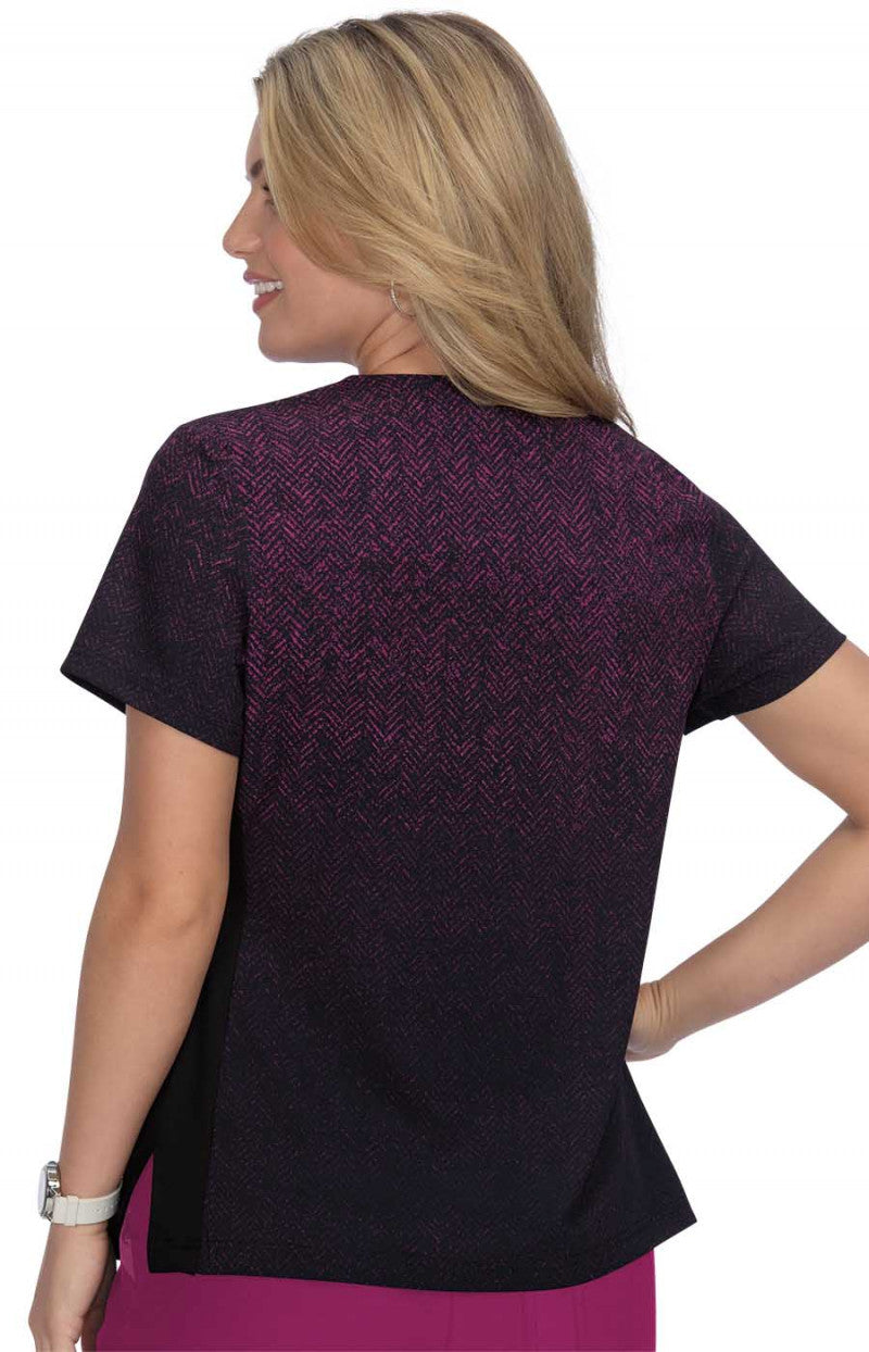 COLOR:Herringbone Raspberry Ombre
