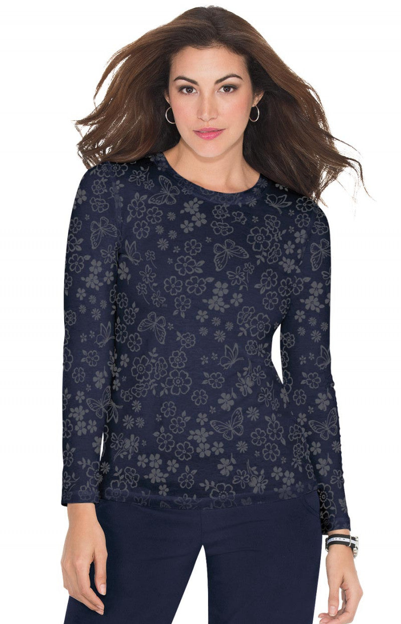 COLOR:Flower Burnout Navy