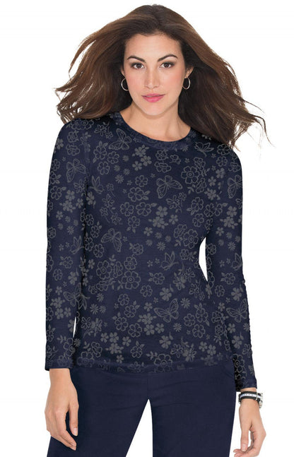 COLOR:Flower Burnout Navy