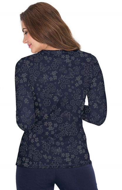 COLOR:Flower Burnout Navy