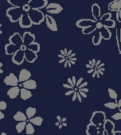 COLOR:Flower Burnout Navy
