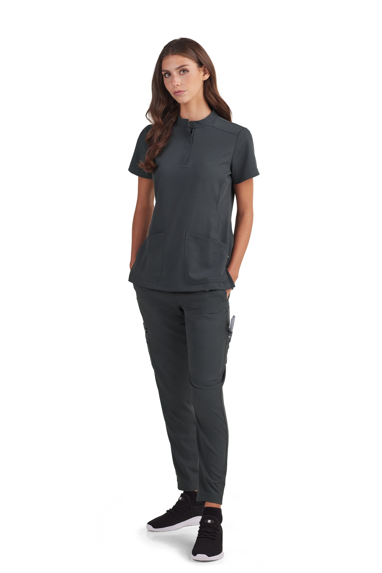 Top Mujer Gris Charcoal 1081-077 Koi Next Gen