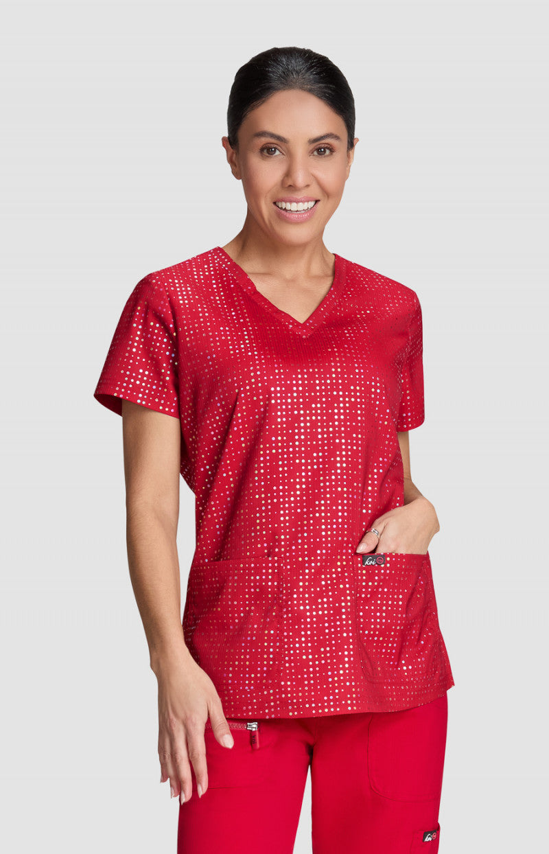 COLOR:Iridescent Dot Ruby
