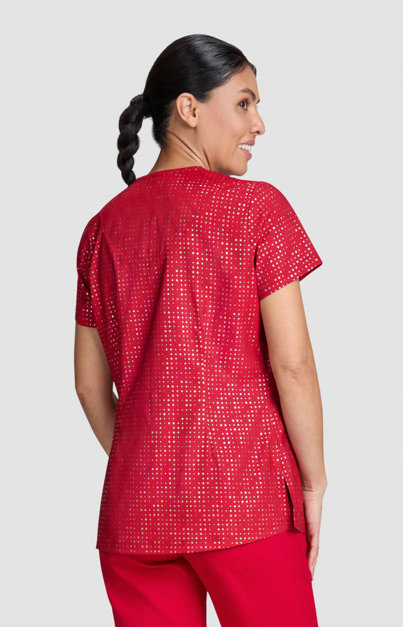 COLOR:Iridescent Dot Ruby