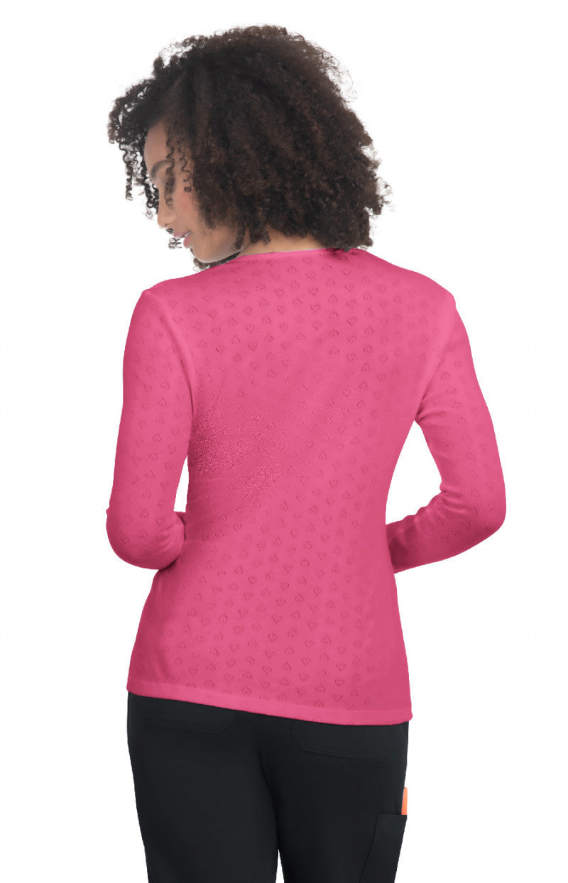 COLOR:Heart Pointelle Geranium