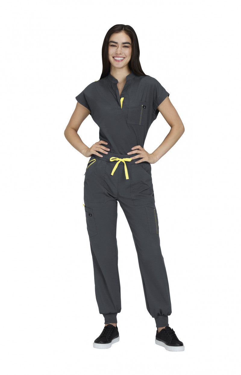 Top Clínico Mujer 1131-77 Gris Charcoal Solís x koi Catrin