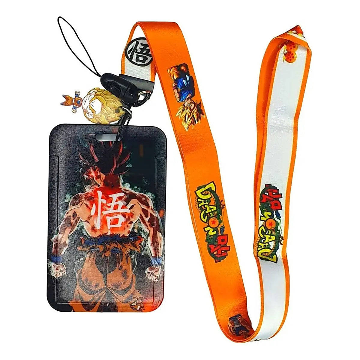 Porta Credencial con Lanyard Goku Simbolo
