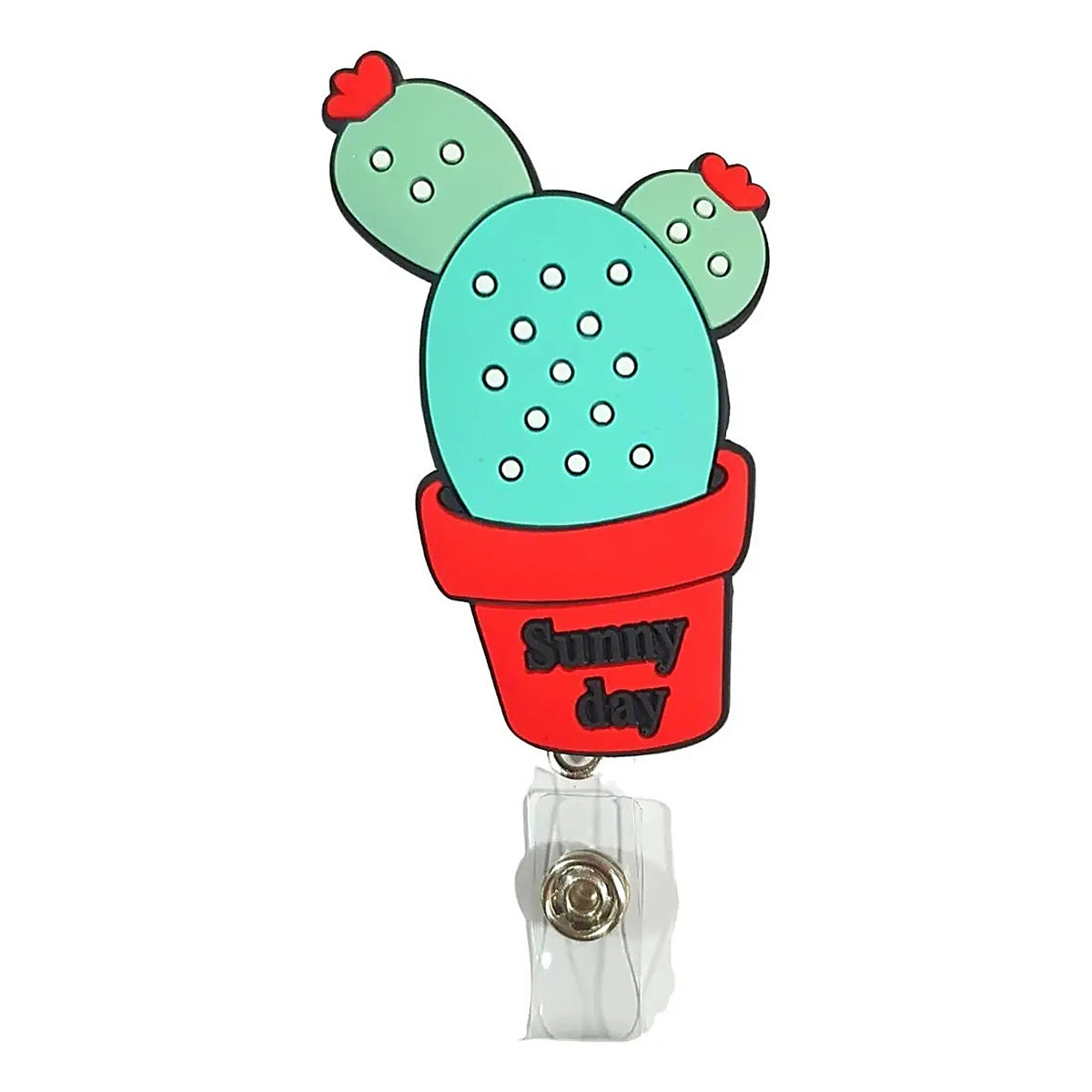 Porta Credencial con Yoyo Retractil Suculenta Sunny