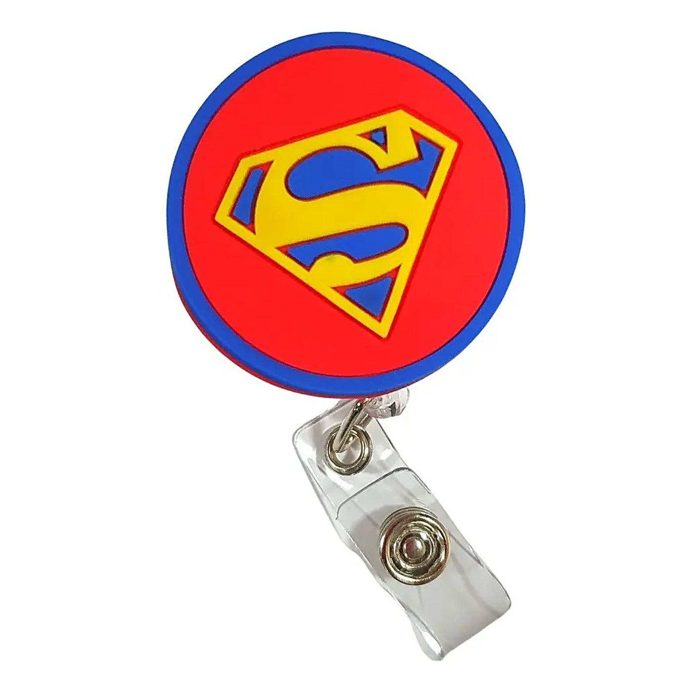 Porta Credencial con Yoyo Retractil Superman Rojo