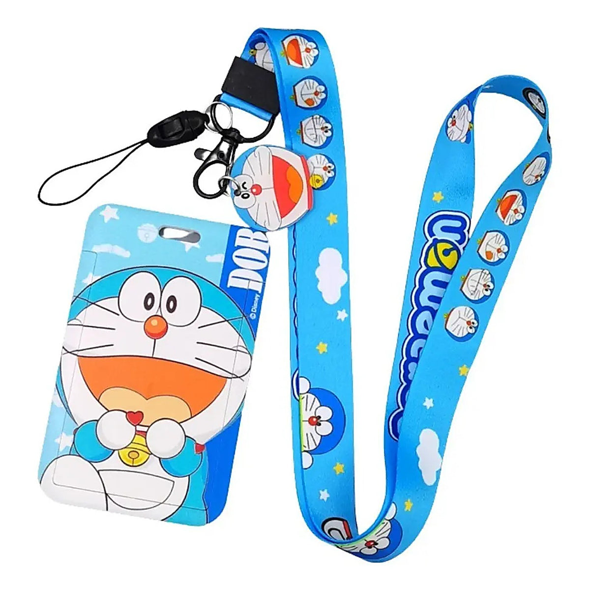 Porta Credencial con Lanyard Doraemon Celeste