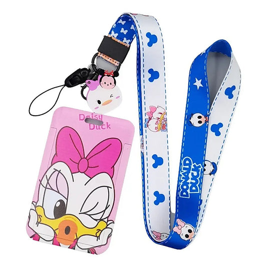 Porta Credencial con Lanyard Deisy Beso Rosado