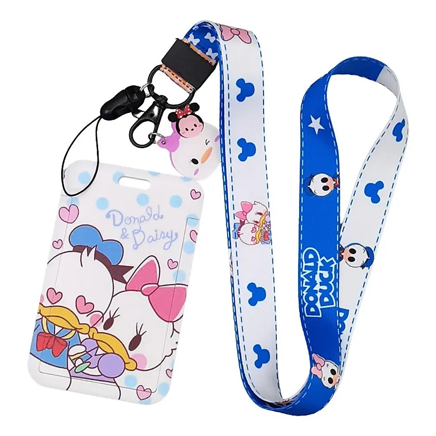 Porta Credencial con Lanyard Donald Y Daisy