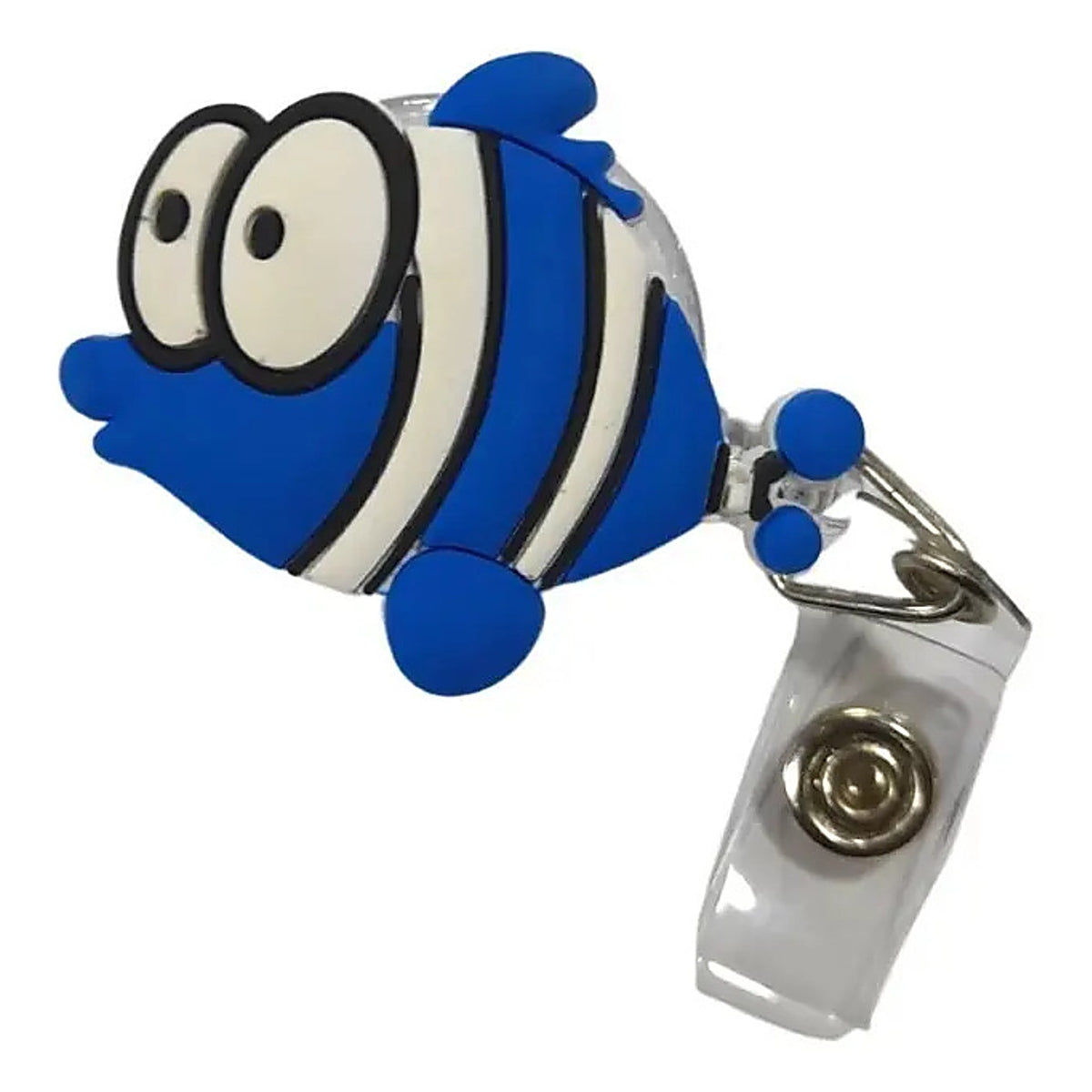 Porta Credencial con Yoyo Retractil Pez Azul