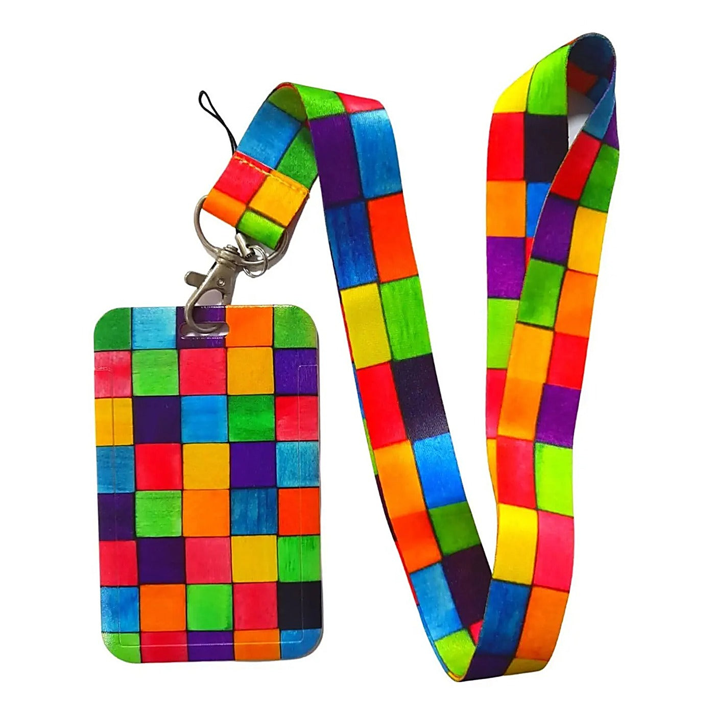 Porta Credencial con Lanyard Colores Cuadrado