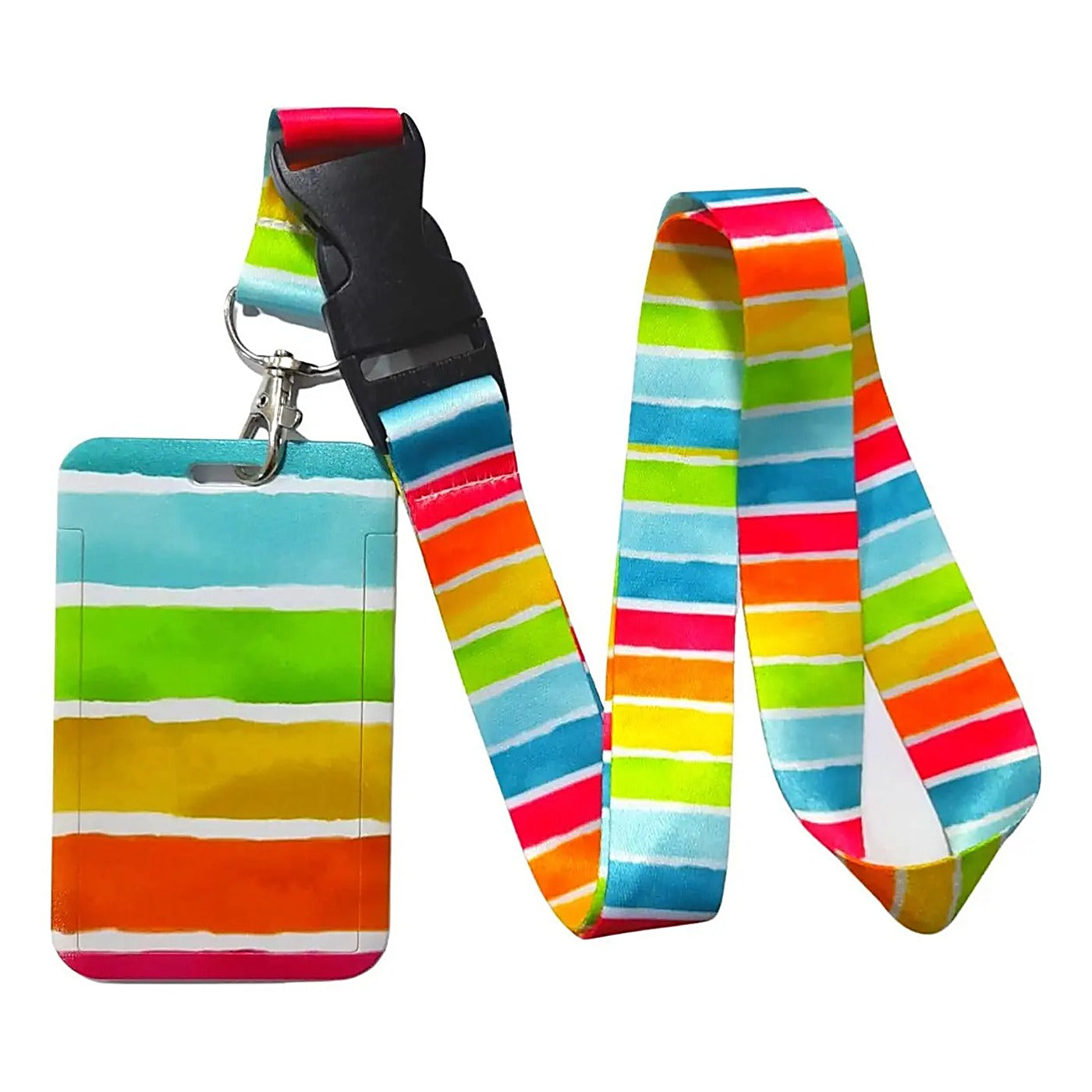 Porta Credencial con Lanyard Lineas Colores