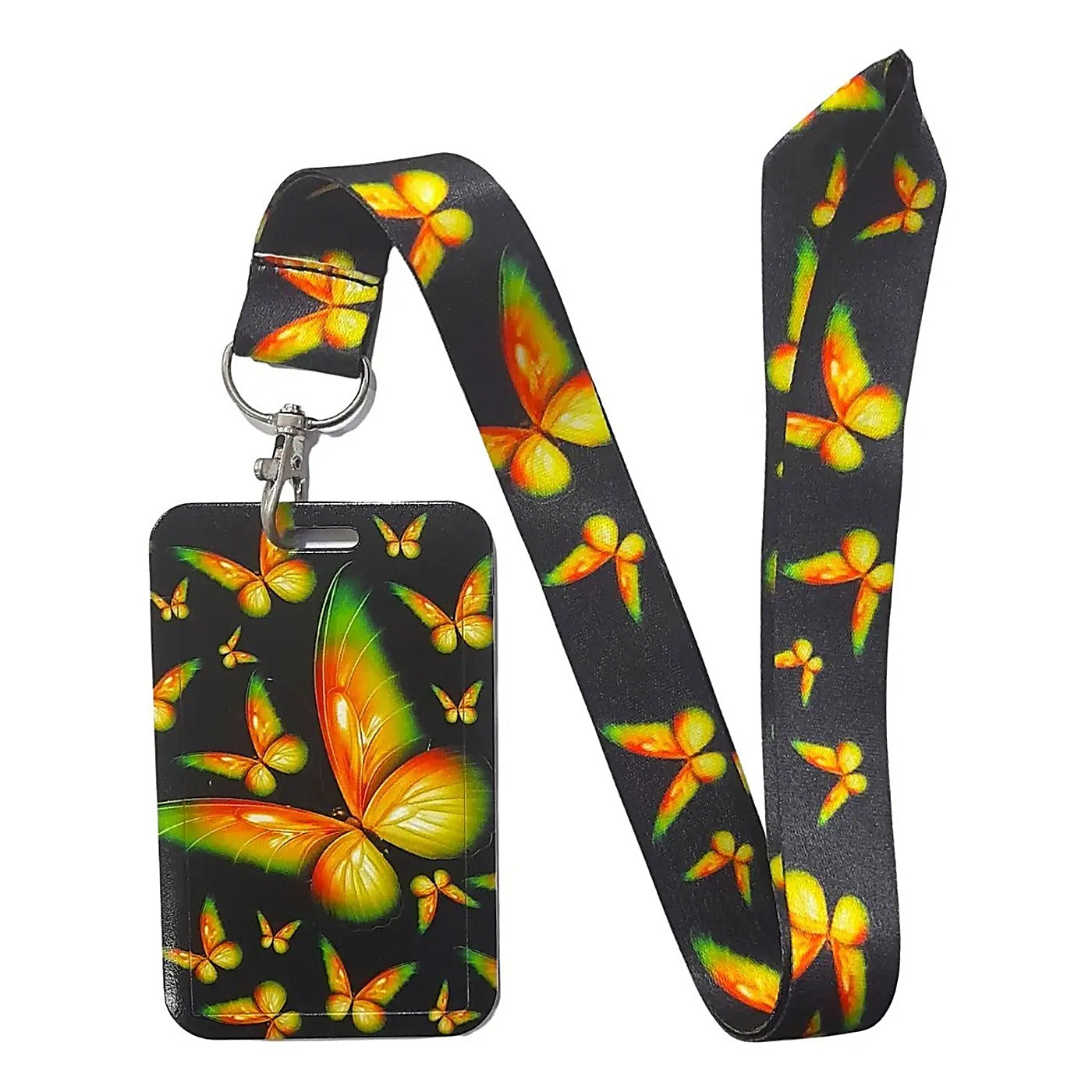 Porta Credencial con Lanyard Mariposas