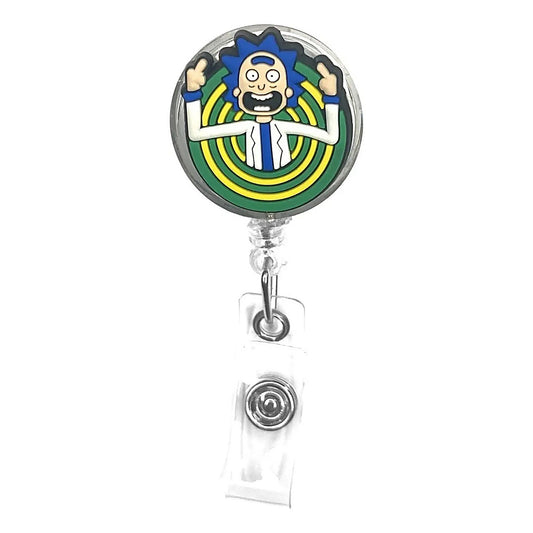 Porta Credencial con Yoyo Retractil Rick And Morty