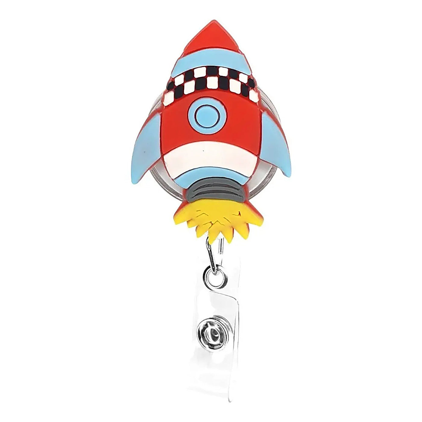 Porta Credencial con Yoyo Retractil Cohete