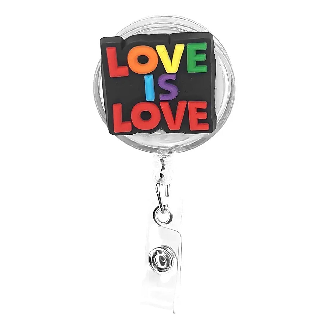 Porta Credencial con Yoyo Retractil Love Is Love
