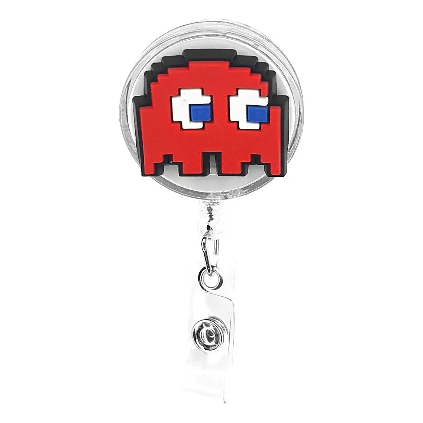 Porta Credencial con Yoyo Retractil Pacman Rojo