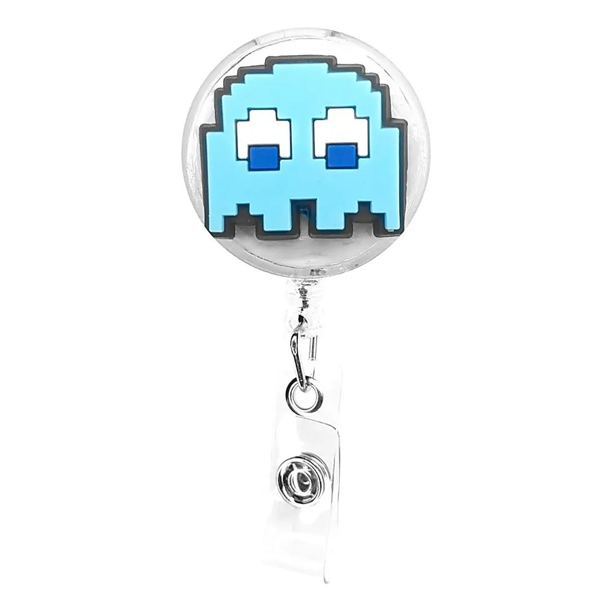 Porta Credencial con Yoyo Retractil Pacman Azul