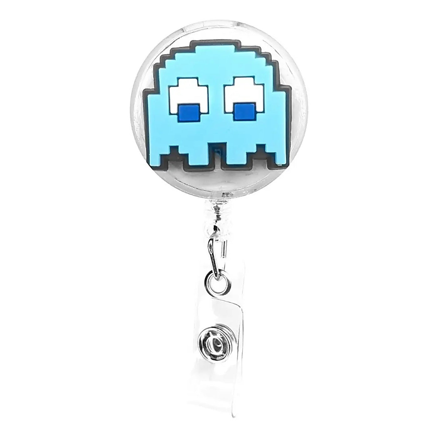 Porta Credencial con Yoyo Retractil Pacman Azul