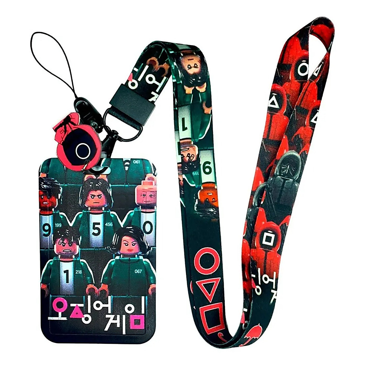 Porta Credencial con Lanyard Juego Del Calamar Personajes