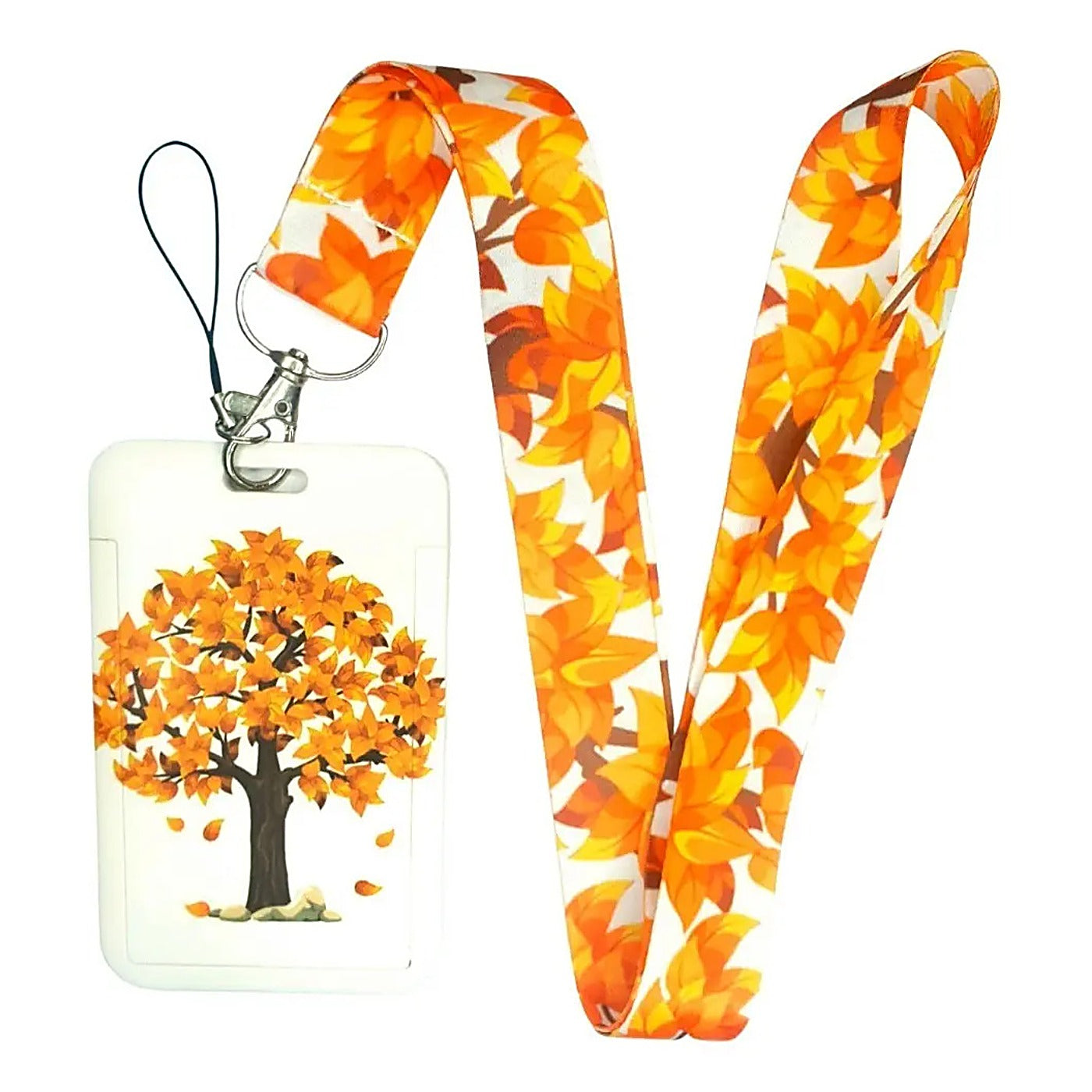 Porta Credencial con Lanyard Girasol Arbol Otonal