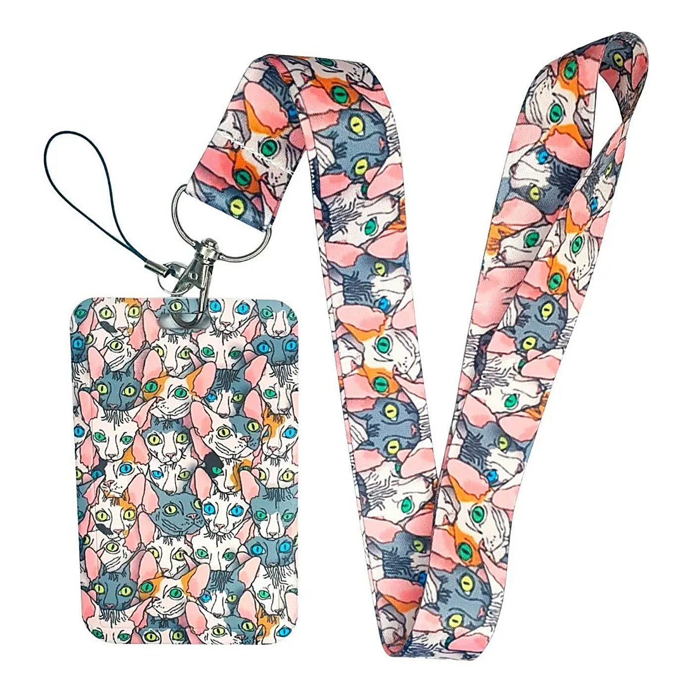 Porta Credencial con Lanyard Gato Egipcio