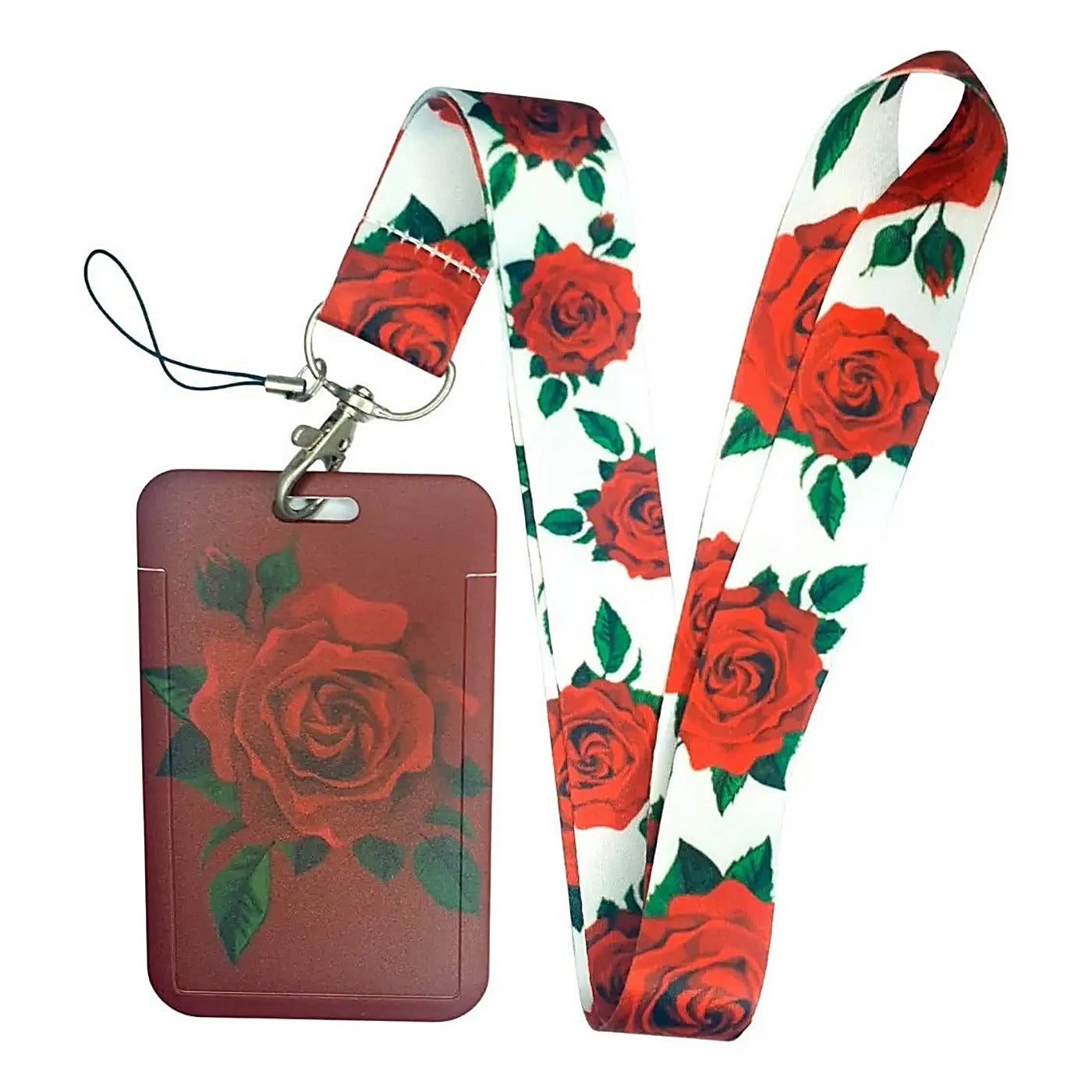 Porta Credencial con Lanyard Rosa Burdeo