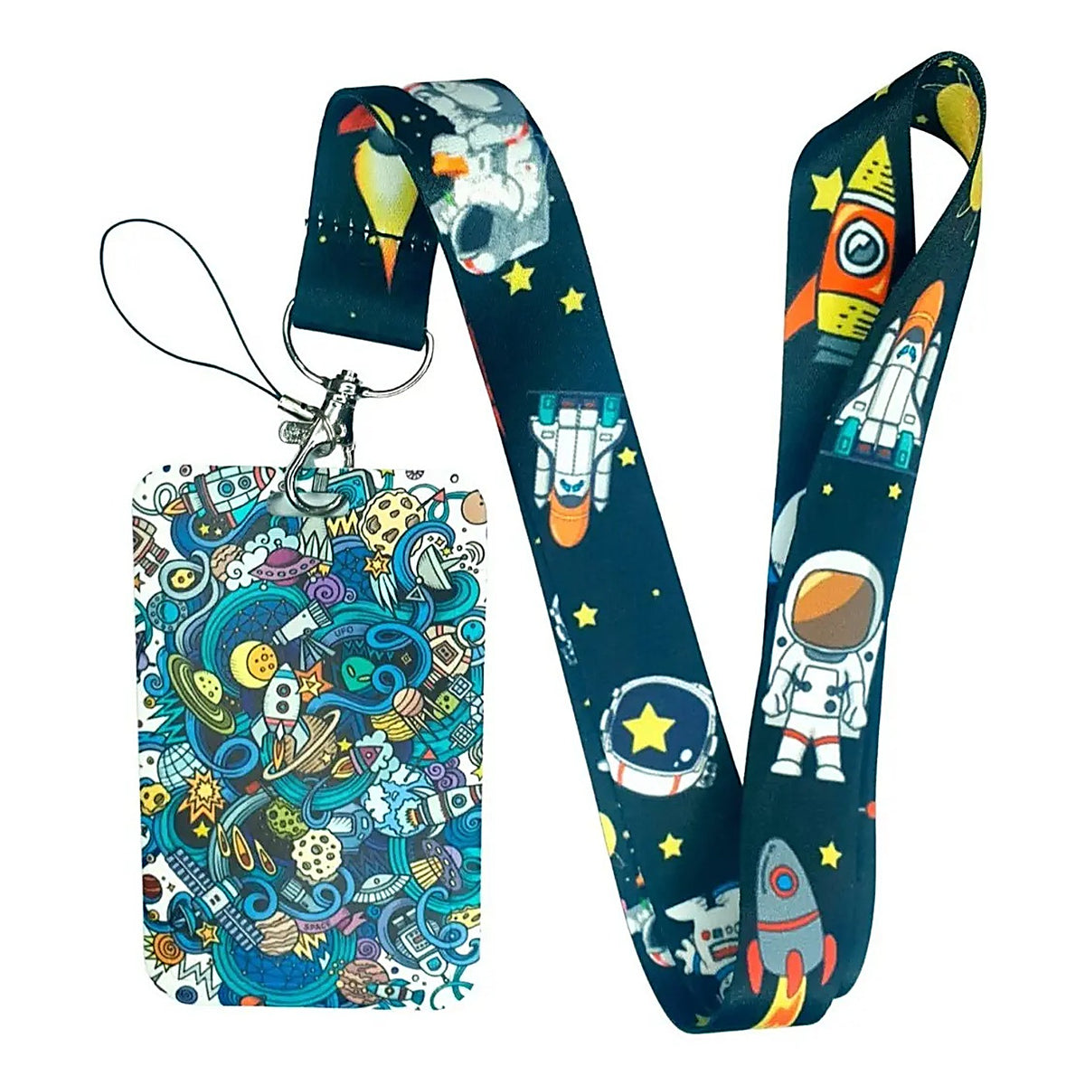 Porta Credencial con Lanyard Espacial