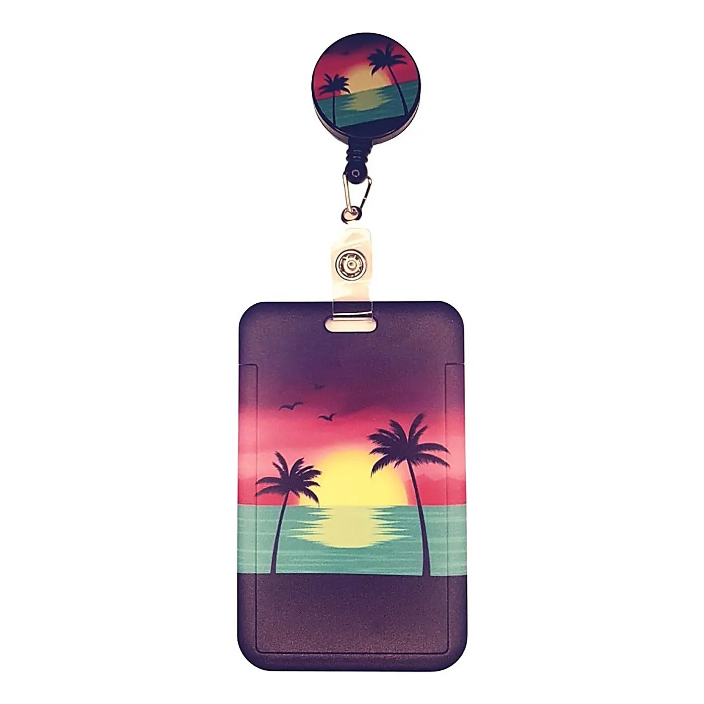 Porta Credencial con Yoyo Retractil Yoyo Sunset