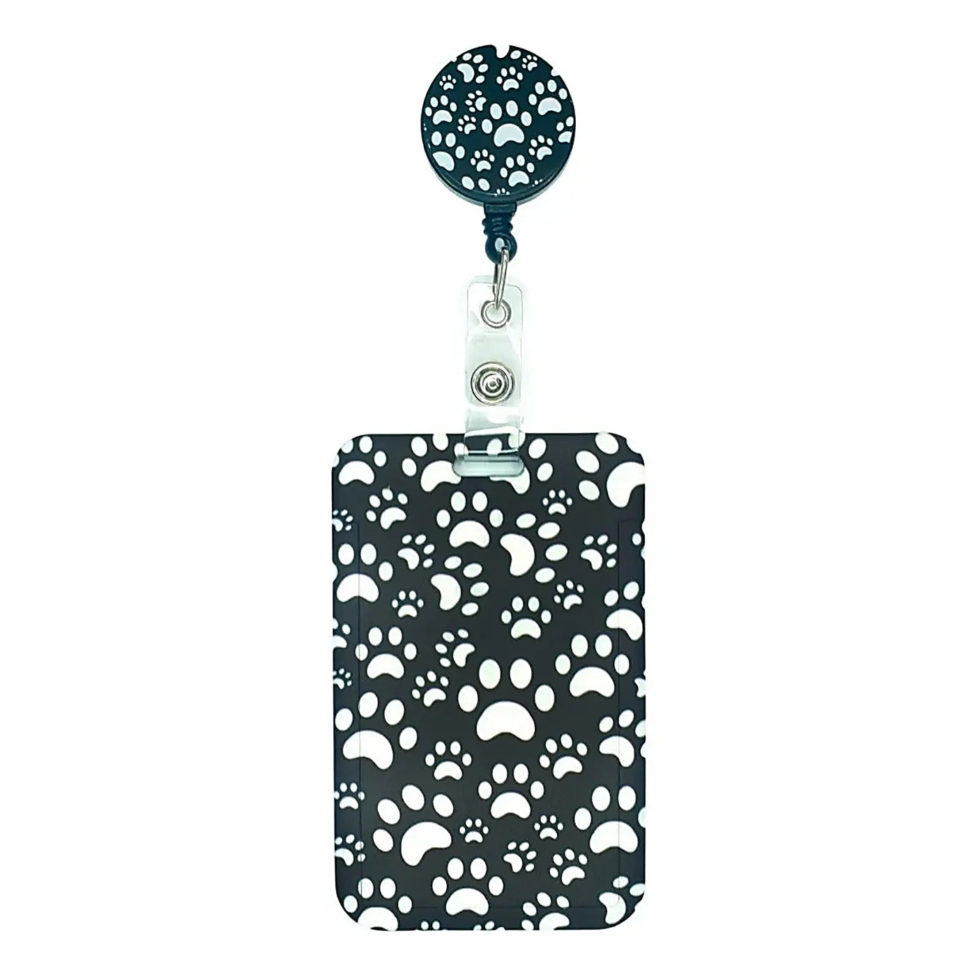 Porta Credencial con Yoyo Retractil Patita Negro