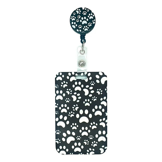 Porta Credencial con Yoyo Retractil Patita Negro