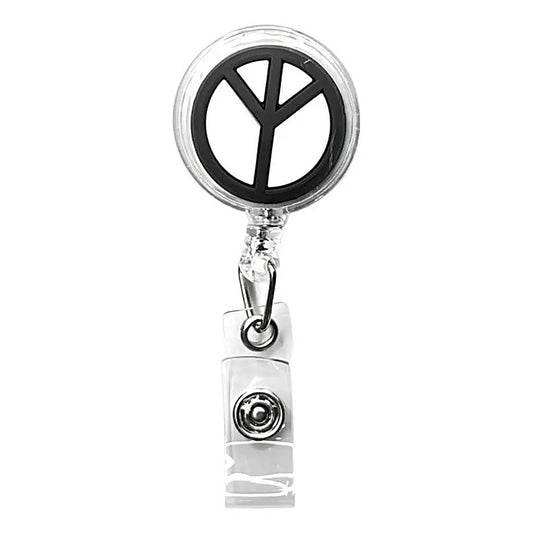 Porta Credencial con Yoyo Retractil Amor Y Paz