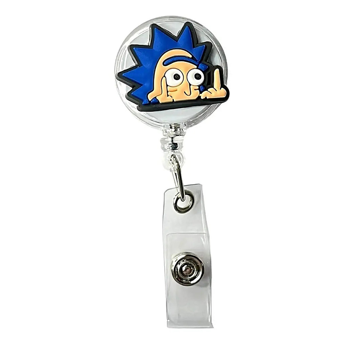 Porta Credencial con Yoyo Retractil Rick Fuck