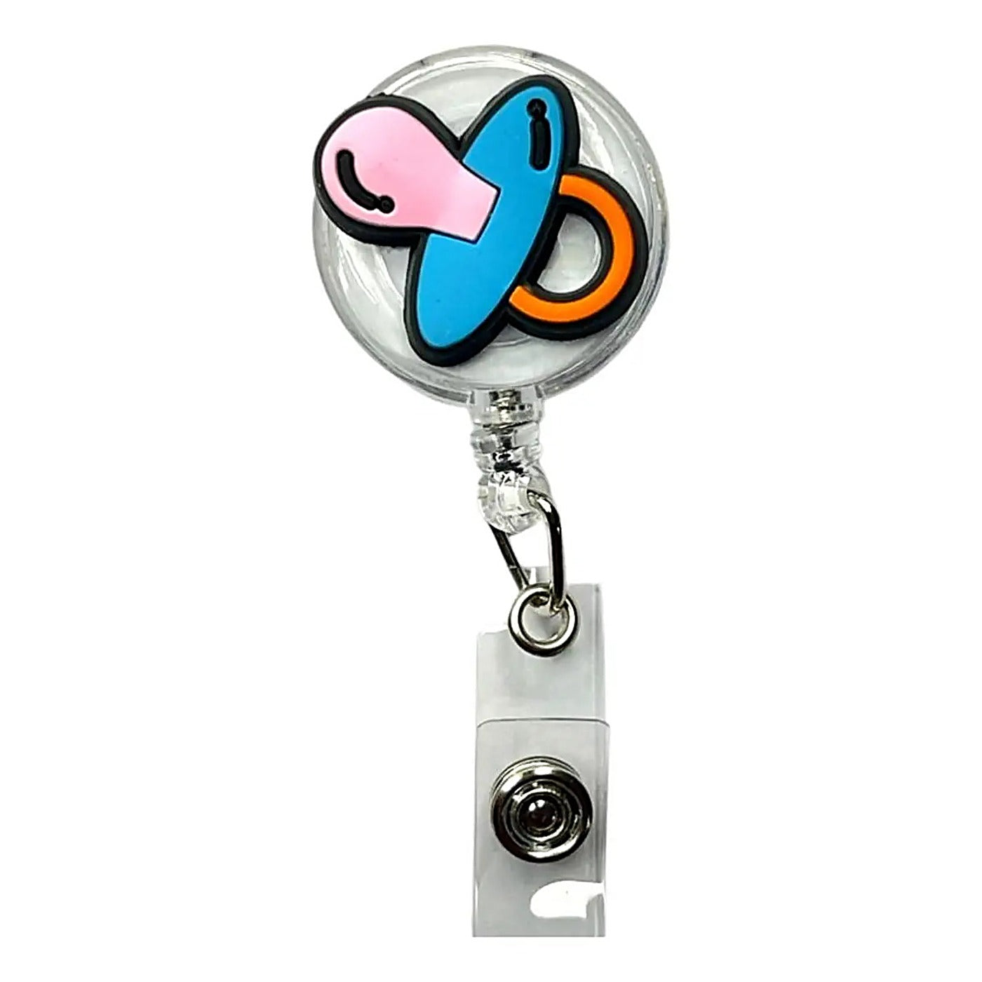 Porta Credencial con Yoyo Retractil Chupete Animado