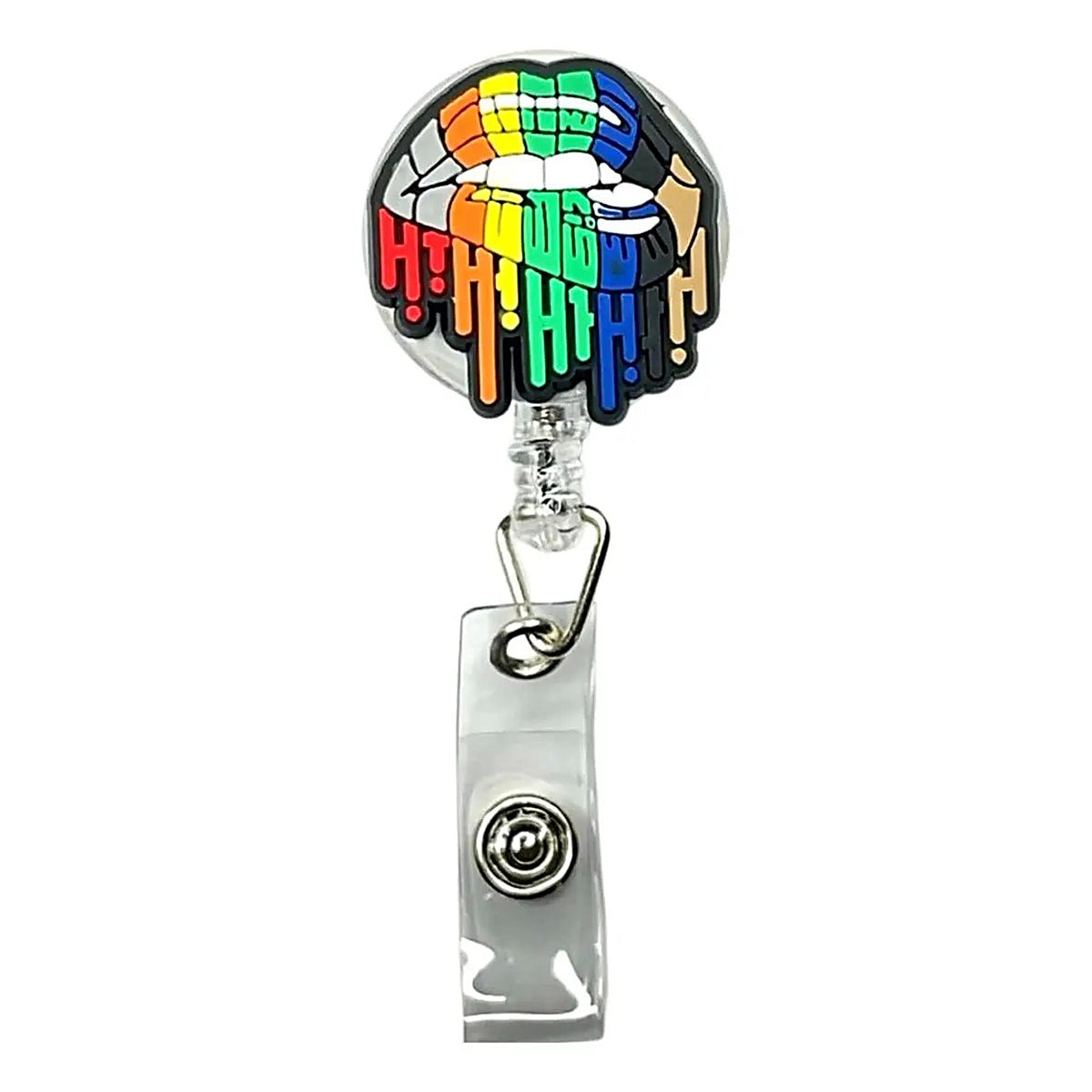 Porta Credencial con Yoyo Retractil Boca Colores
