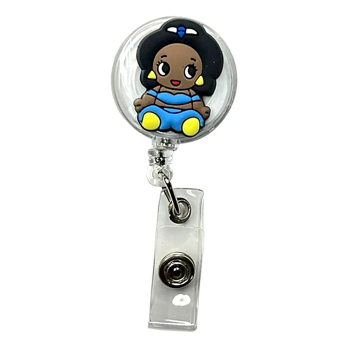 Porta Credencial con Yoyo Retractil Baby Princesa Jasmine