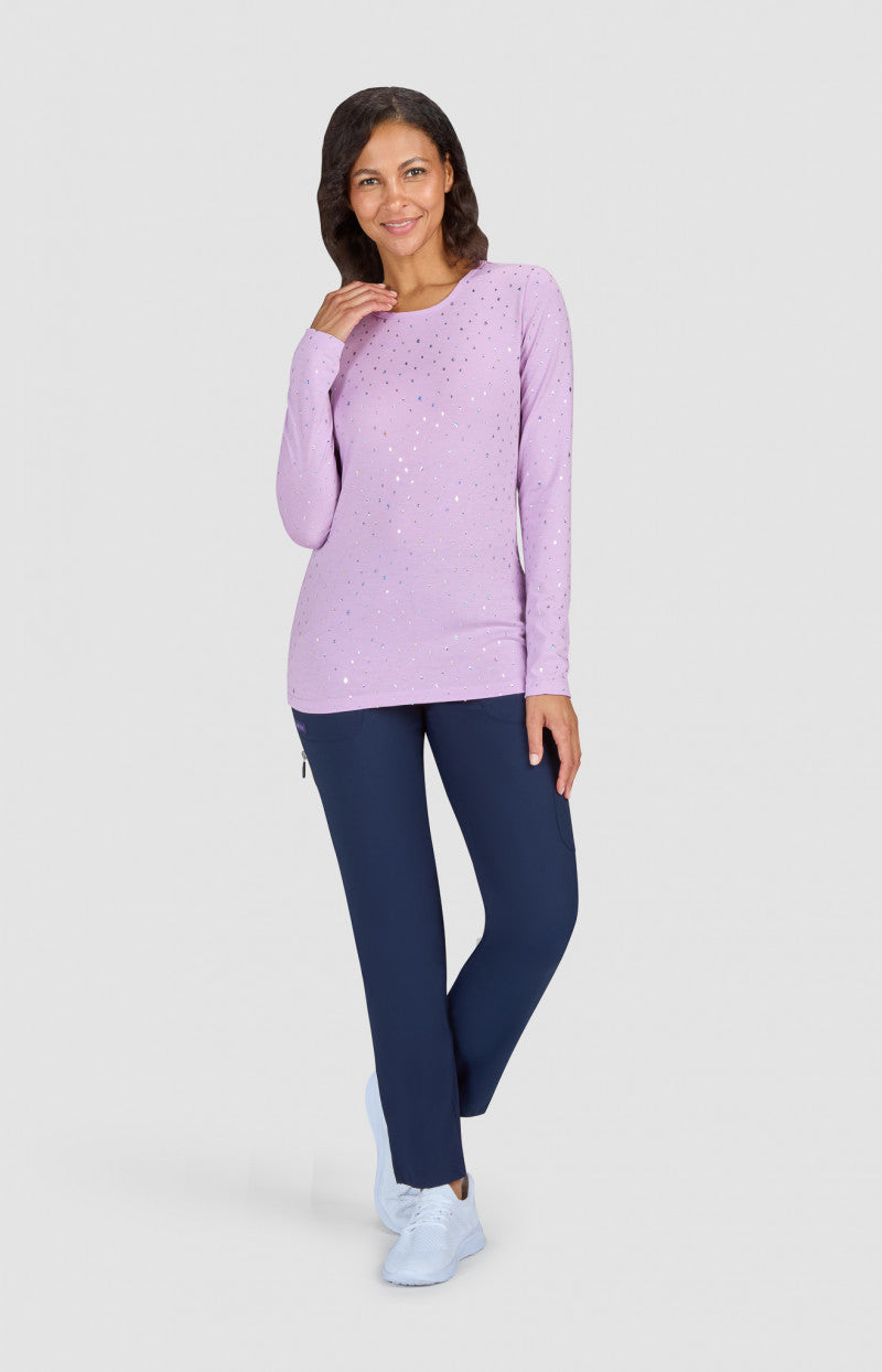 COLOR:Lavender Iridescent Diamond Pattern