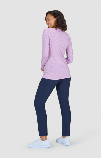 COLOR:Lavender Iridescent Diamond Pattern