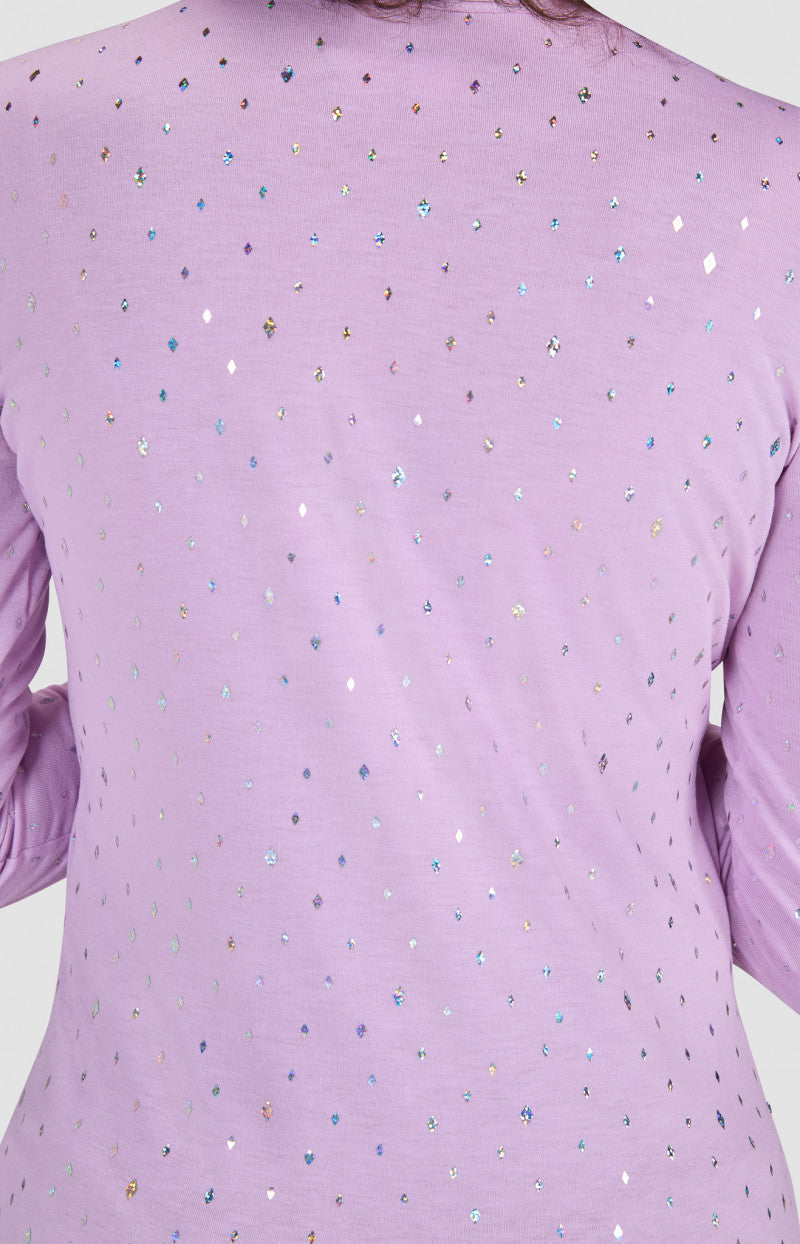 COLOR:Lavender Iridescent Diamond Pattern