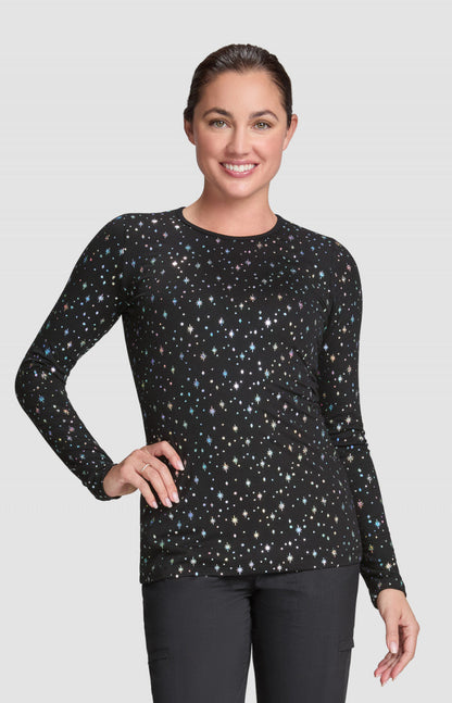 COLOR:Black Iridescent Twinkle Pattern